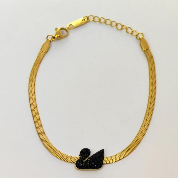 Swan Bracelet - Black