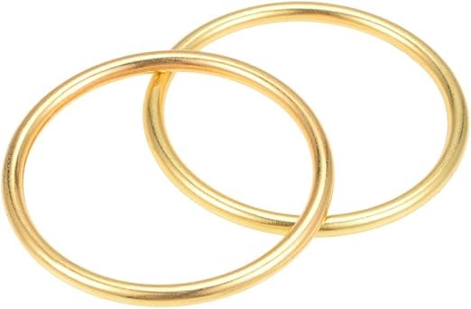 Gold Round Bangles- Pair