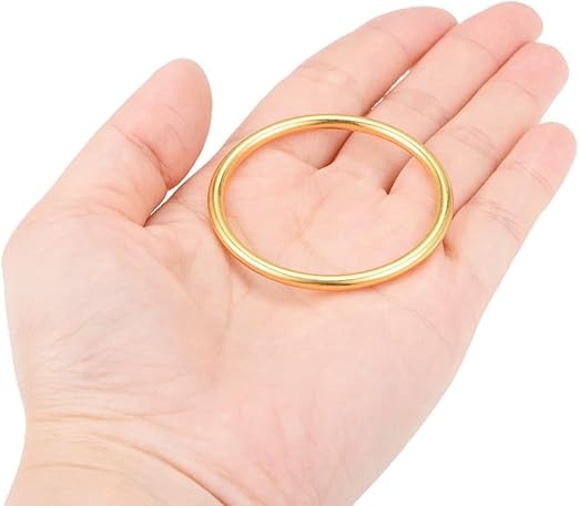 Gold Round Bangles- Pair