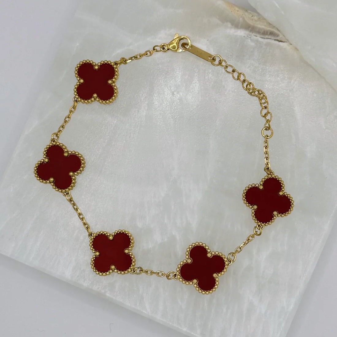 Clover Bracelet - Burgundy