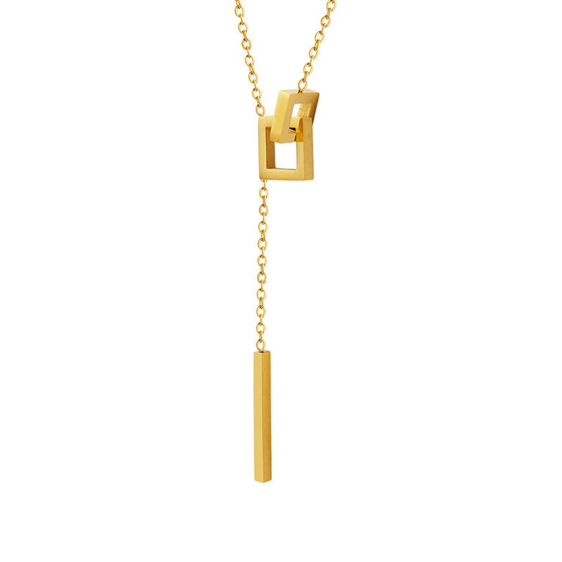 Elegant Square Interlocking Pendant