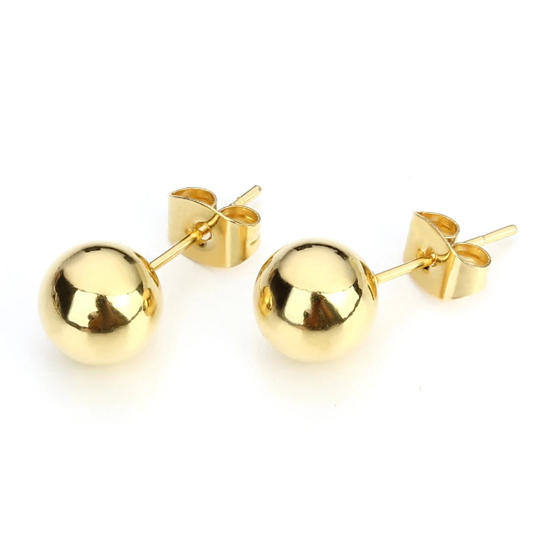 Gold Stud Earrings Set for Women - Ear Tops for Girls