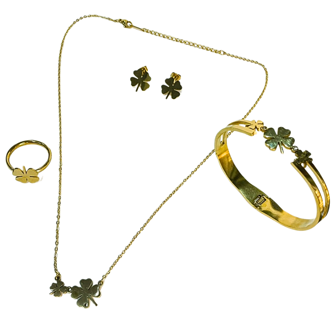 Four Leaf Clover Jewellery Set