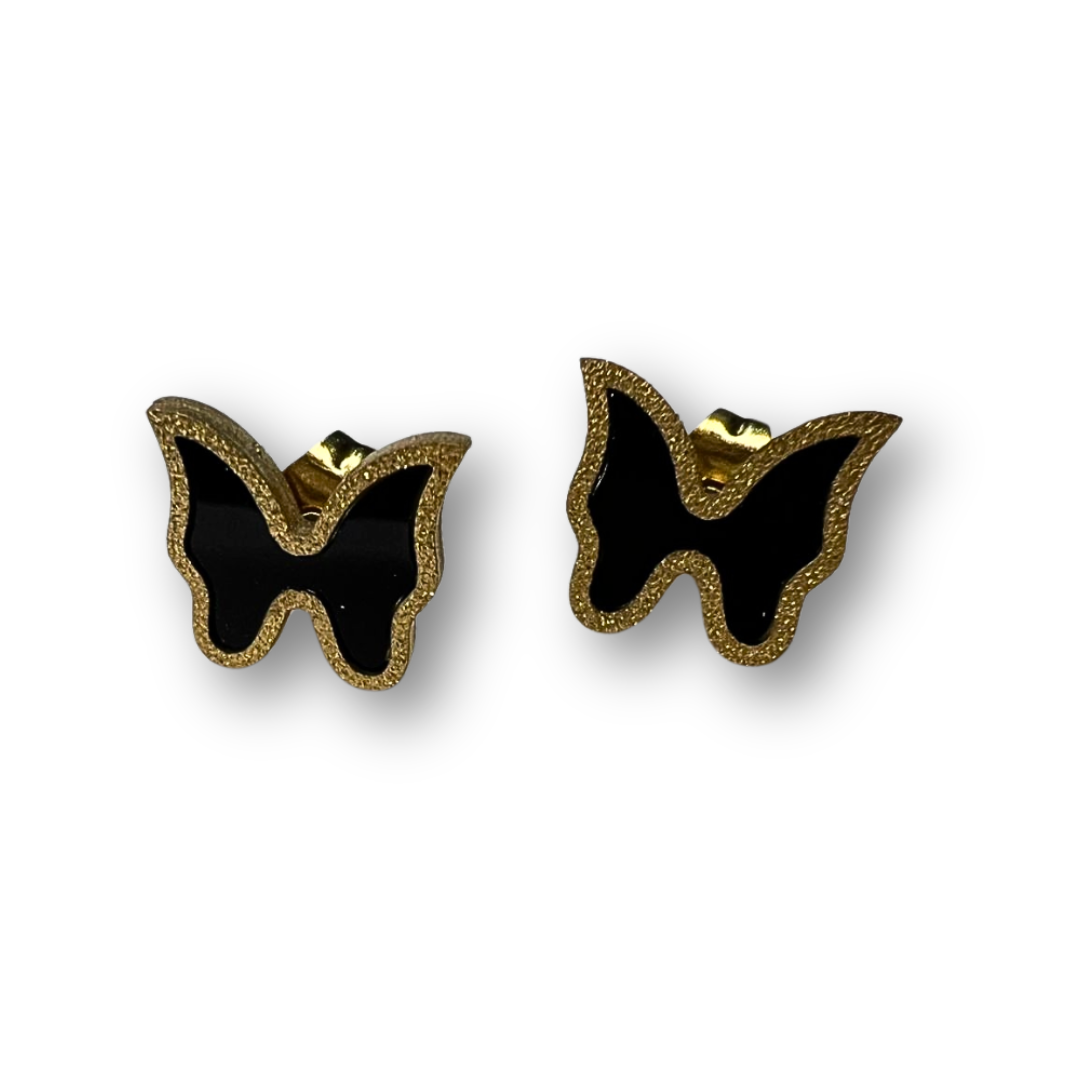 Elegant Butterfly Earrings Black