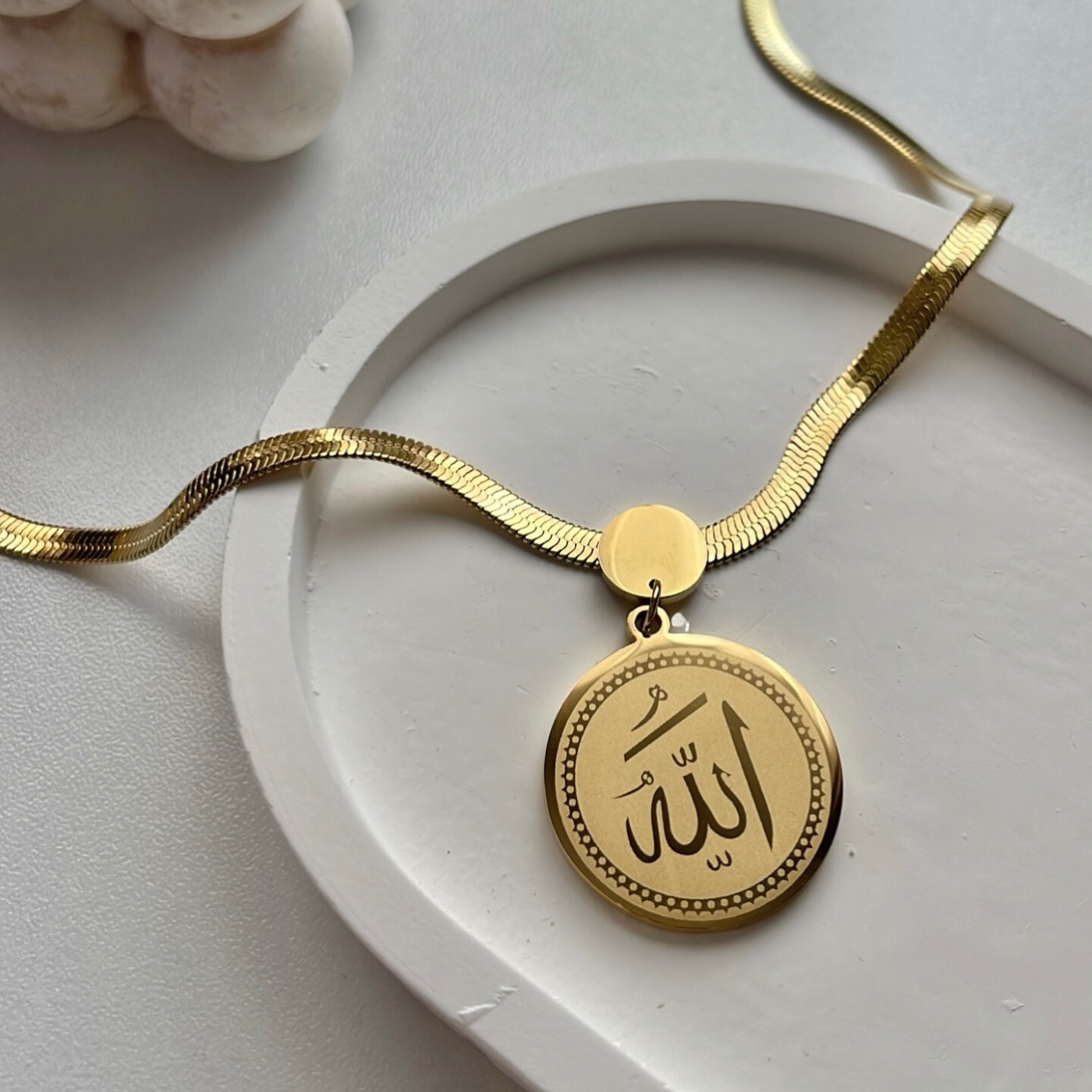 Allah Necklace in Snake Chain