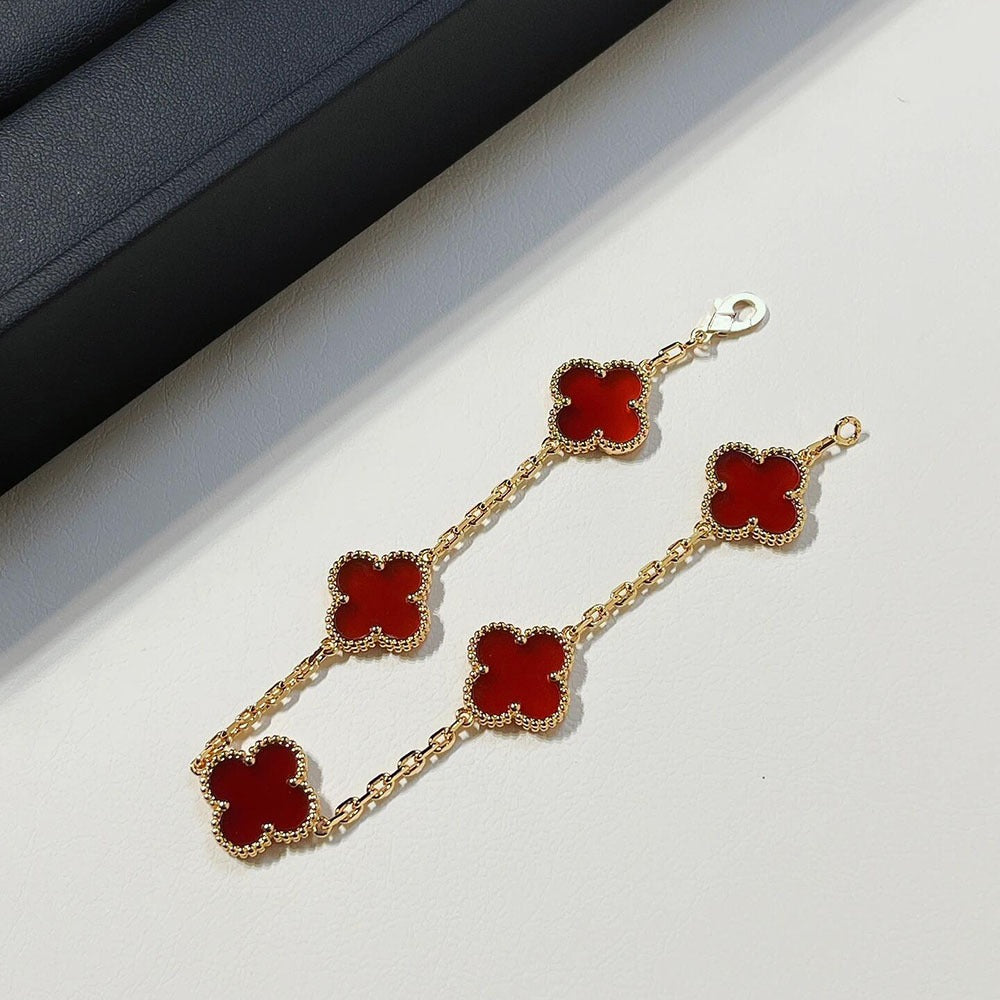 Clover Bracelet - Burgundy